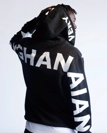 BLACK STARS ZIP-UP HOODIE